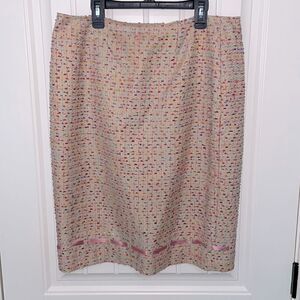 Maggy London vintage confetti skirt with satin ribbon detail and hidden back zip